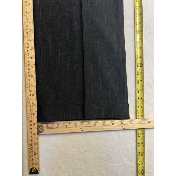 Vintage Jos A Bank Executive Collection Mens 44L 38x31 Gray Suit Banker's Stripe - Picture 15 of 16